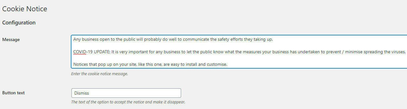 plugin configuration