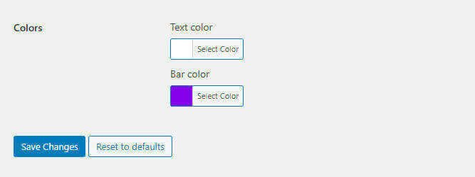 choosing text bar colours